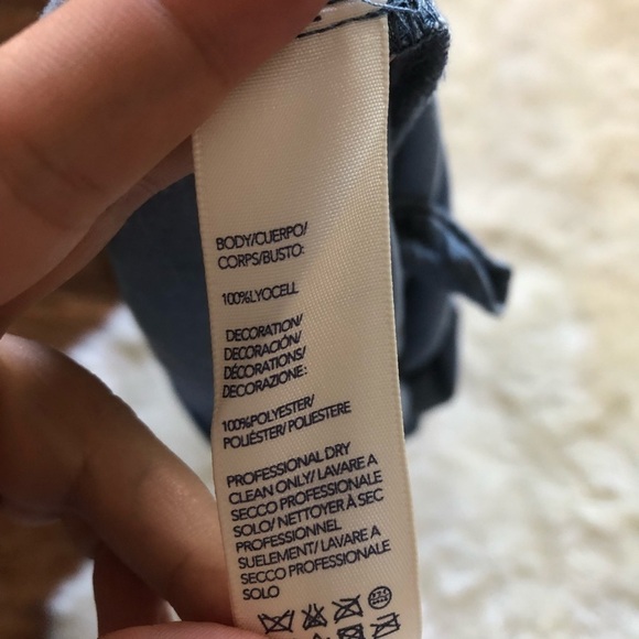 Rebecca Minkoff Rita Chambray One-Shoulder Dress S - Picture 7 of 8